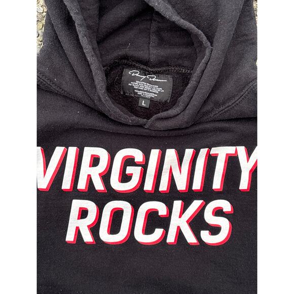 Virginity Rocks dannyduncan69 site official merch drop Large black hoodie 23x25 - Picture 2 of 4